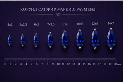 Корунд Сапфир Маркиз