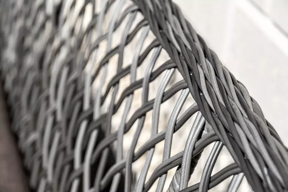 "Латте" диван двухместный из искусственного ротанга, цвет графит