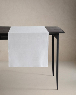 ZARA HOME СКАТЕРТЬ-ДОРОЖКА НА СТОЛ ИЗО ЛЬНА С ТЕКСТУРОЙ, БЕЛЫЙ