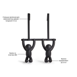 Вешалка надверная Buddy, 21,6 см, черная, 2 крючка