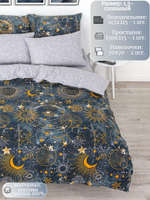 Постельное белье 1 5 спальное, поплин, 100% хлопок, наволочки 70х70