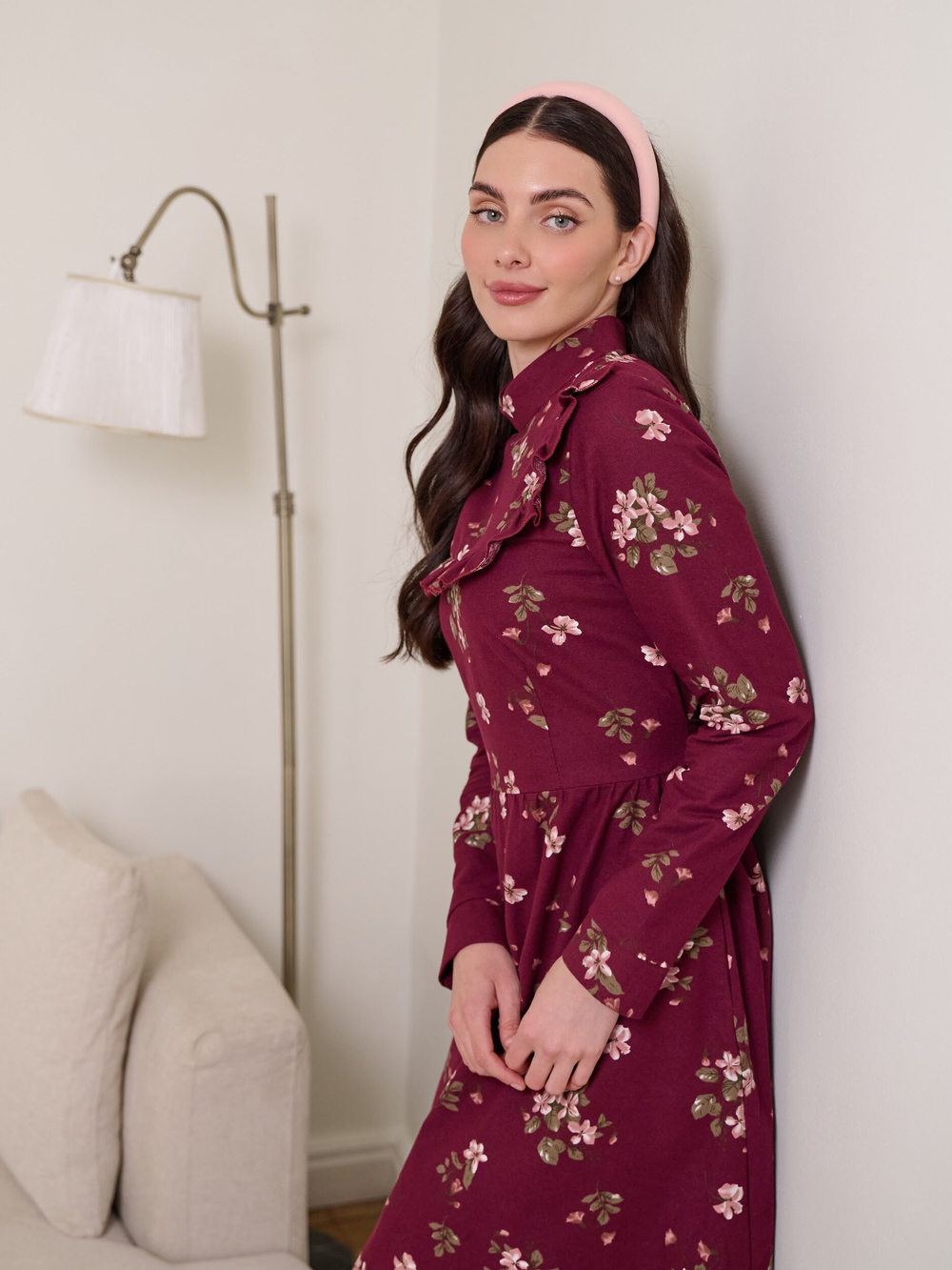 Платье с вшитой манишкой