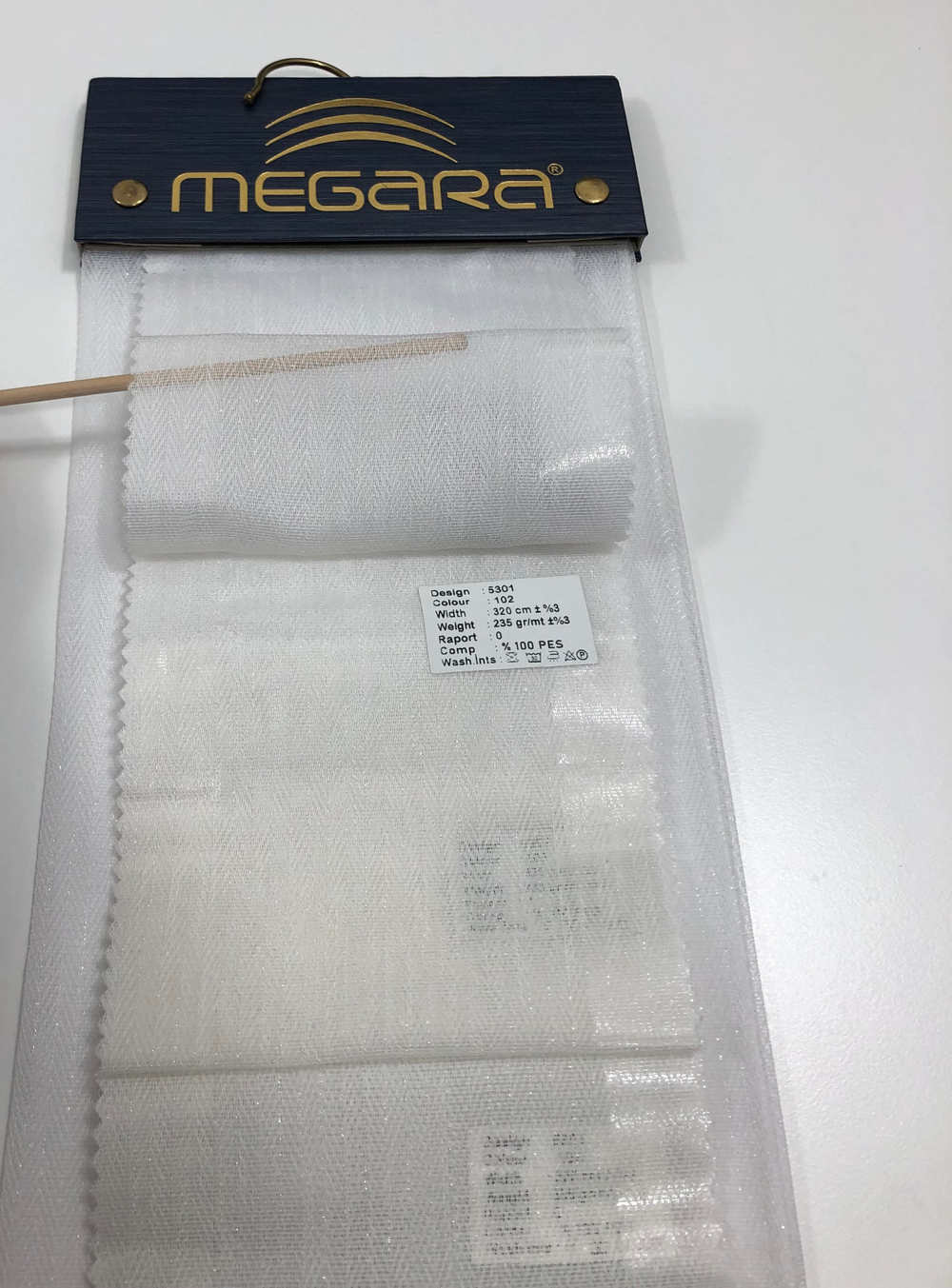 Тюль с люрексом Megara арт. 5301 (высота 320 см, Турция)