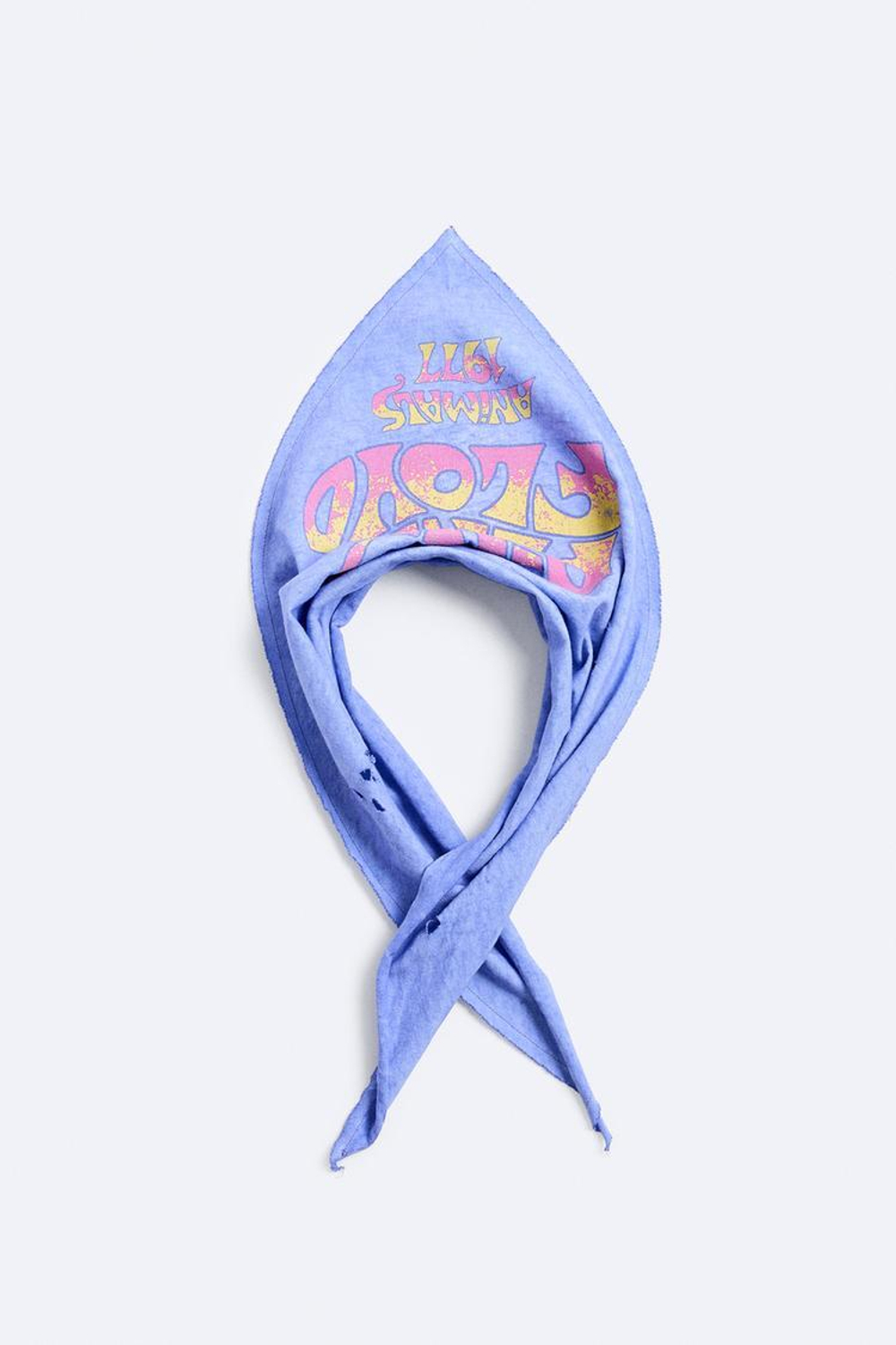 ZARA ПЛАТОК С ЭФФЕКТОМ ПОТЕРТОСТИ PINK FLOYD THE WALL ©, ЛИЛОВЫЙ