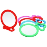 Зеркало настольное в пластиковой оправе «Бусинки» круг, подвесное d-14,5см