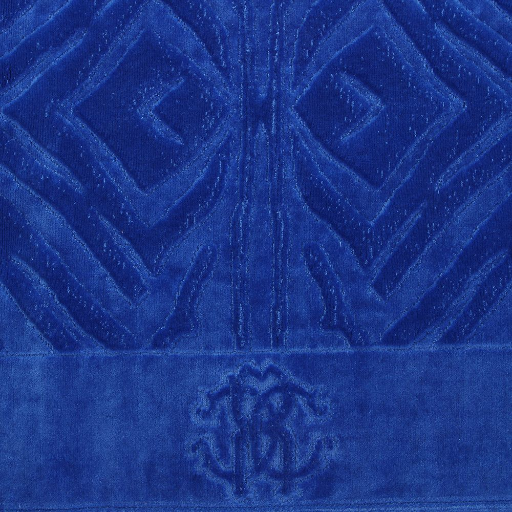 Коврик для ванной 60x90 Roberto Cavalli Zebrona 104 синий Италия фрагмент