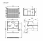 Тумба с раковиной Sancos Snob R SNR60/39SM/CN7025 Doha Soft