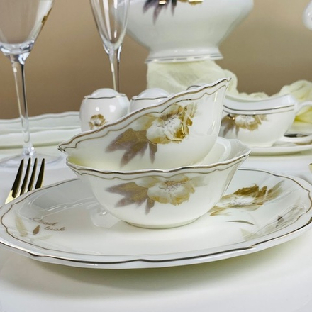 Lenardi 145-661 Набор из 6 салатников 11,5см КАМИЛЛА в под.уп.(х16)Костяной фарфор