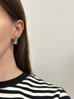 Клипсы с голубыми кристаллами Givenchy