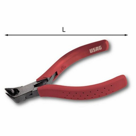 033/3 Кусачки с плоскими режущими кромками, изогнутыми под углом в 70 гр. , USAG (Италия)