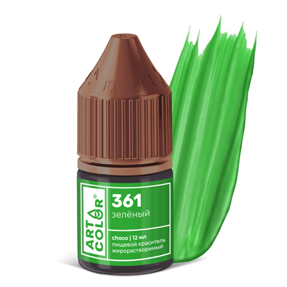 Краситель жирорастворимый гелевый Зеленый (Art Color choco) 12 мл