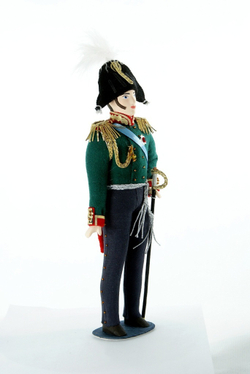 Кукла интерьерная. Пехотный генерал. Военный костюм. 1812 г. Россия