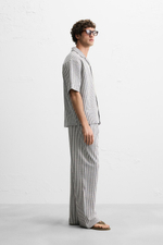 Брюки relaxed fit seersucker