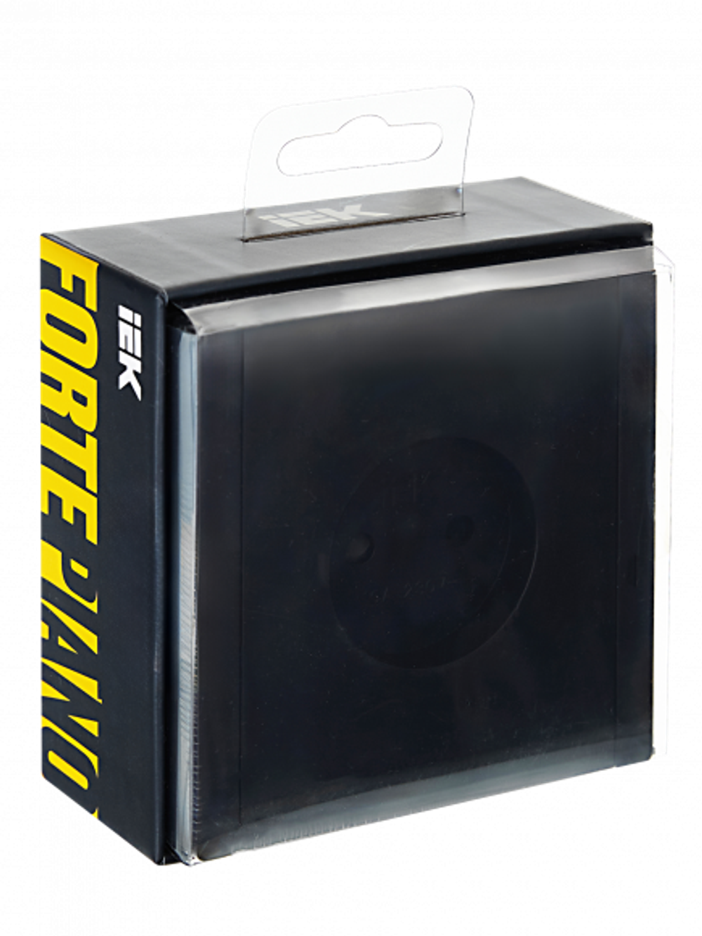 FORTE&PIANO Розетка 1-местная без заземления с защитными шторками винтовое крепление 10А FP117 черный IEK