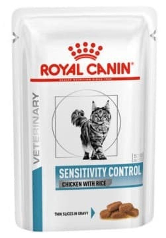 Royal Canin 85г Сенситивити Контроль цыпл/рис (фелин) пауч