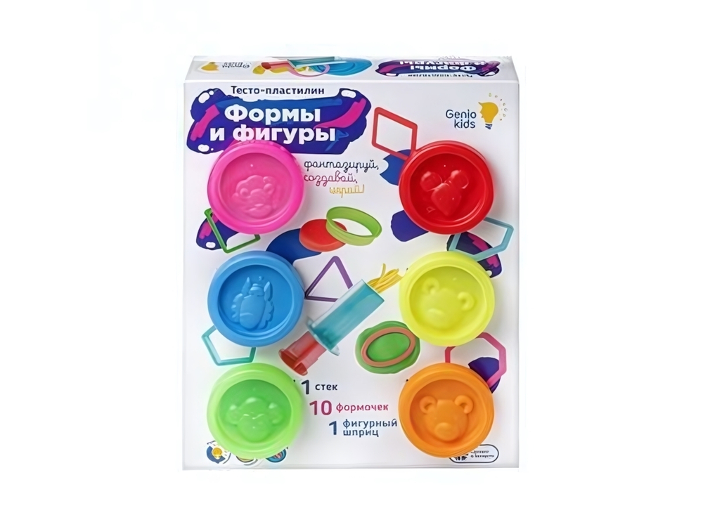 Набор для лепки "Тесто-пластилин. Формы и фигуры" (Genio Kids-art)