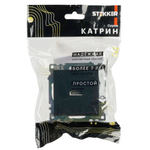 Розетка HDMI 2.1, Type A (механизм), STEKKER GLS00-7118-05, серия Катрин, черный 50062