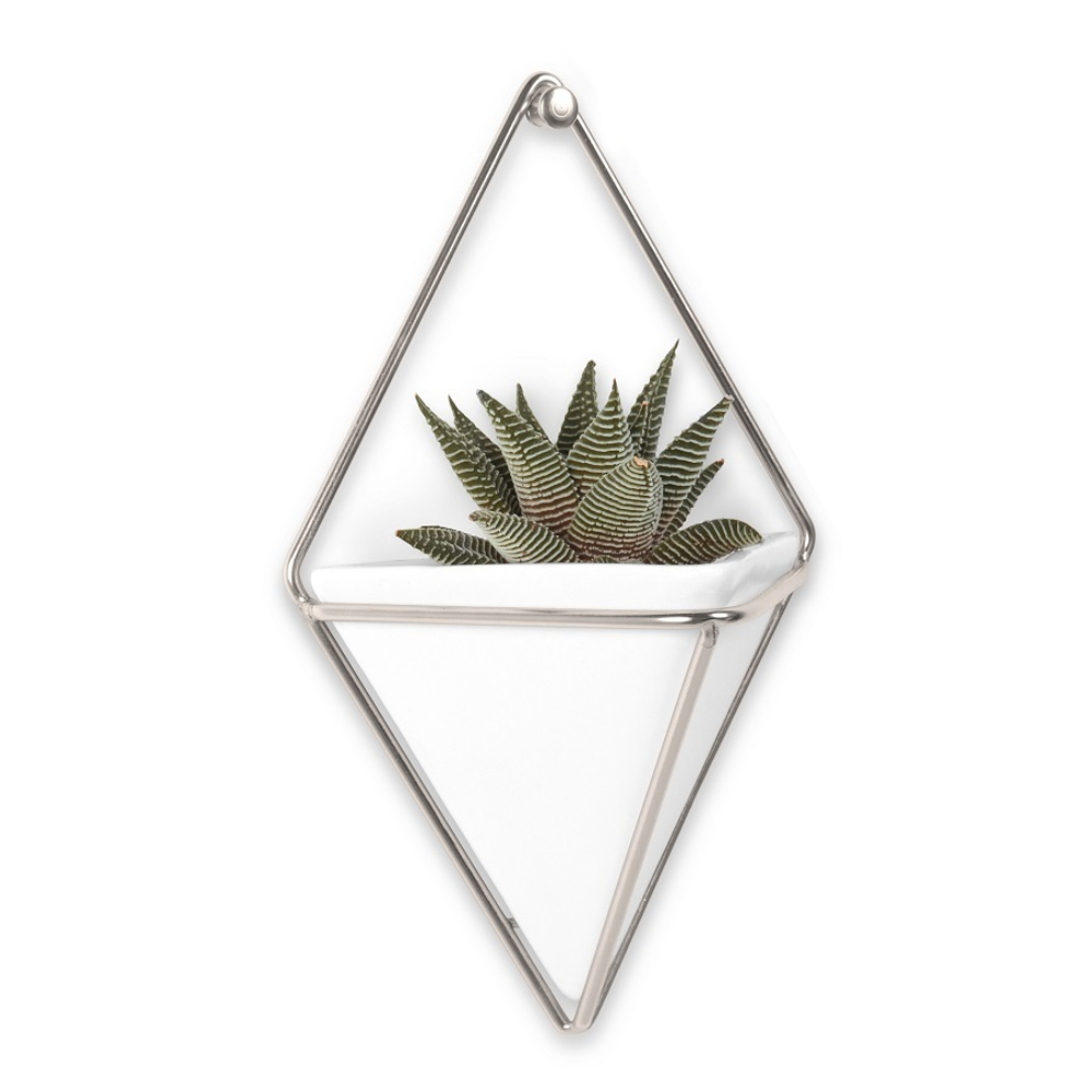 Декор для стен Trigg, маленький, белый/никель Umbra