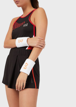 Напульсник теннисный EA7 Unisex Woven Cuff - white/orange