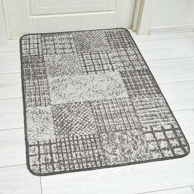 Коврик 70*100см Люксор Люкс Принт ворс 3 мм, серый (ассорти)