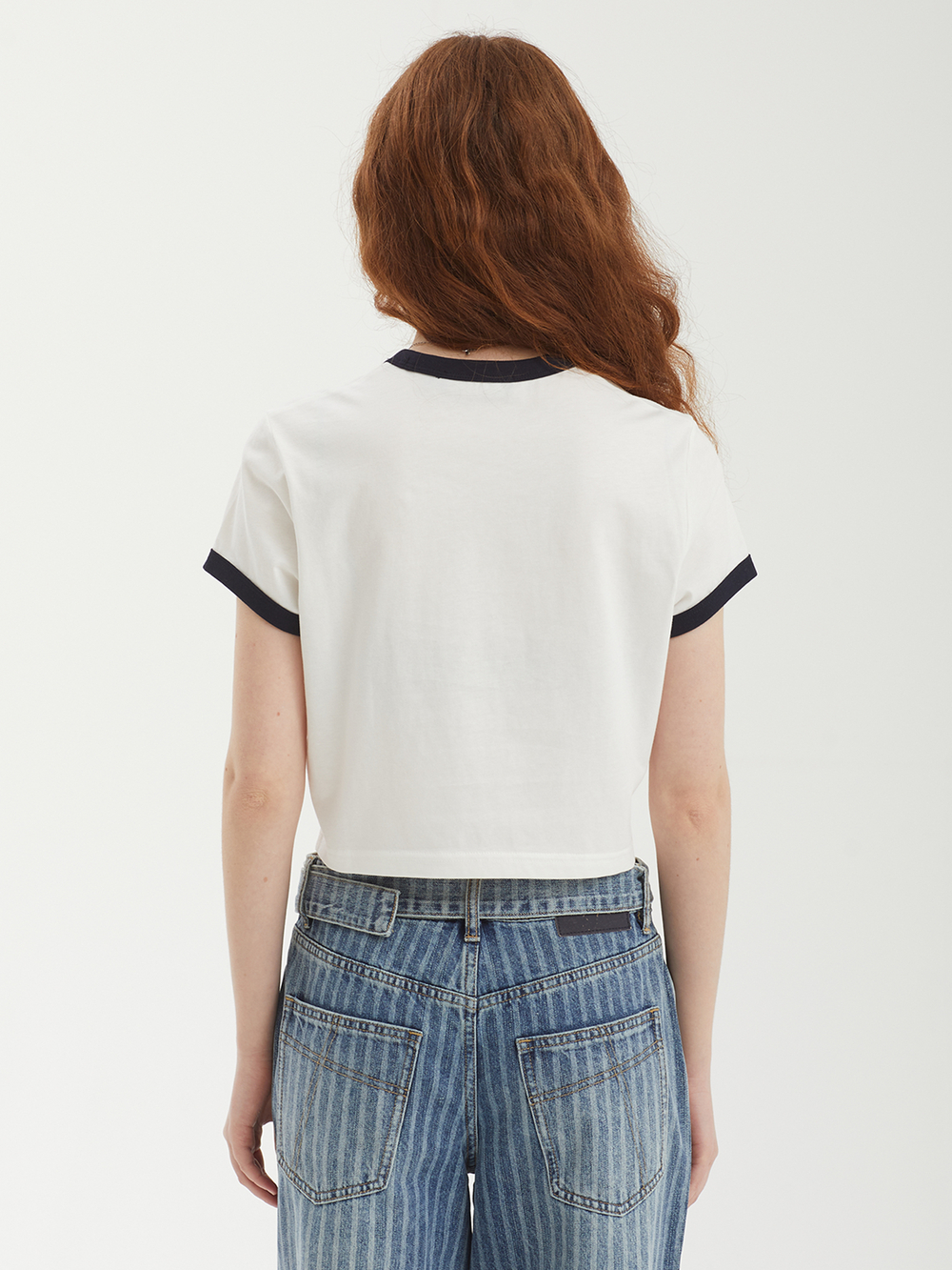 Женская Футболка Cropped Ringer