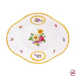 Блюдо для хлеба Queen's Crown Мейсенский букет 34 см