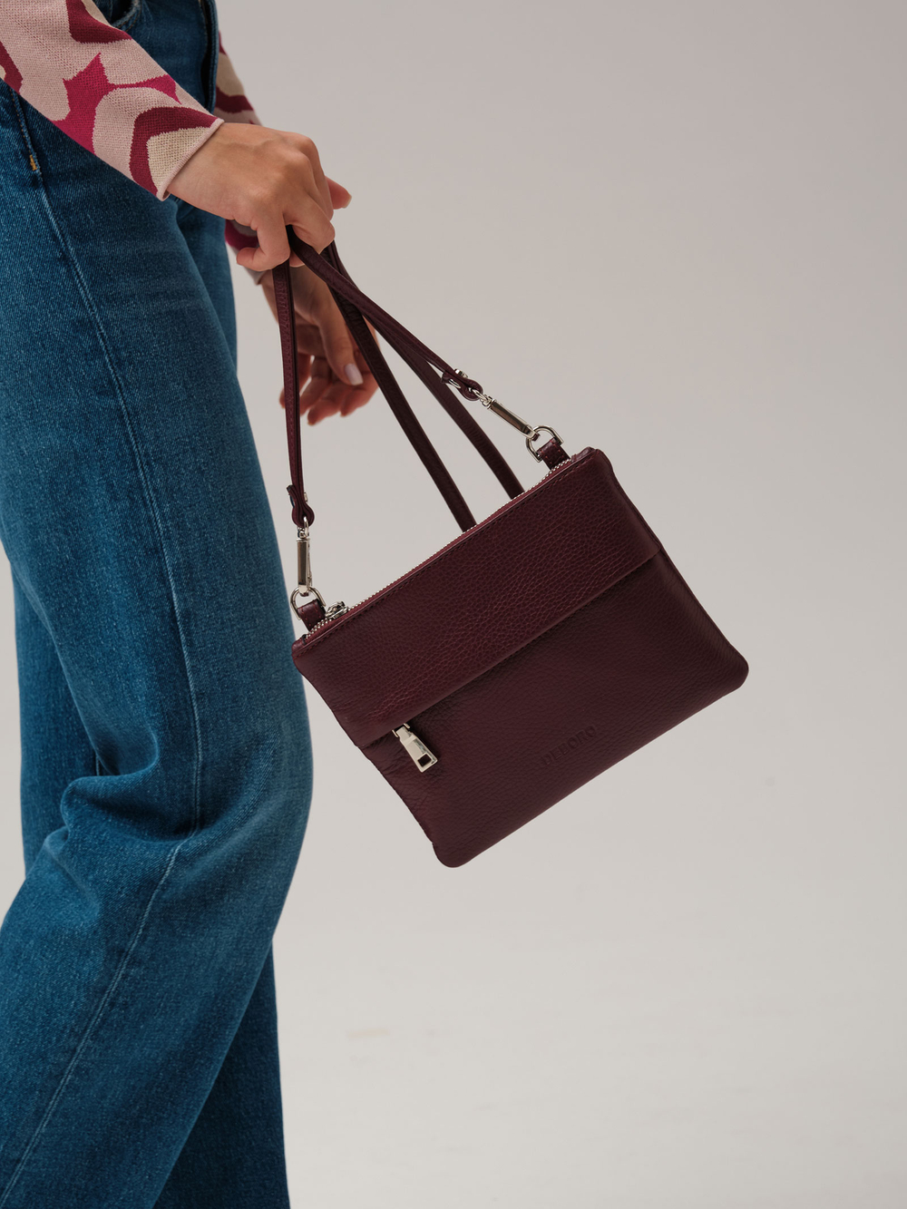 Сумка кросс-боди Deboro 3017 бордо