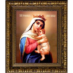 Отчаянных Единая Надежда. Икона Божьей Матери на холсте.