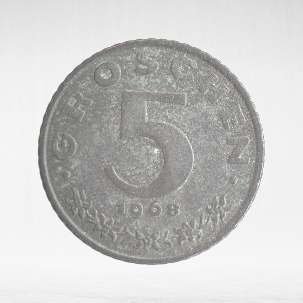 Austria, 5 Groschen, 1968, F