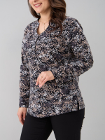 Блузка БЛ-22/черный-бежабстракция