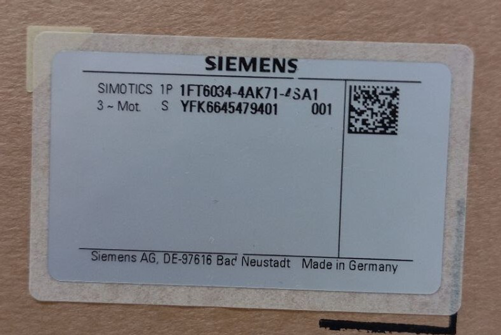 Двигатели Siemens 1FT6034-4AK71-4SA1 новое