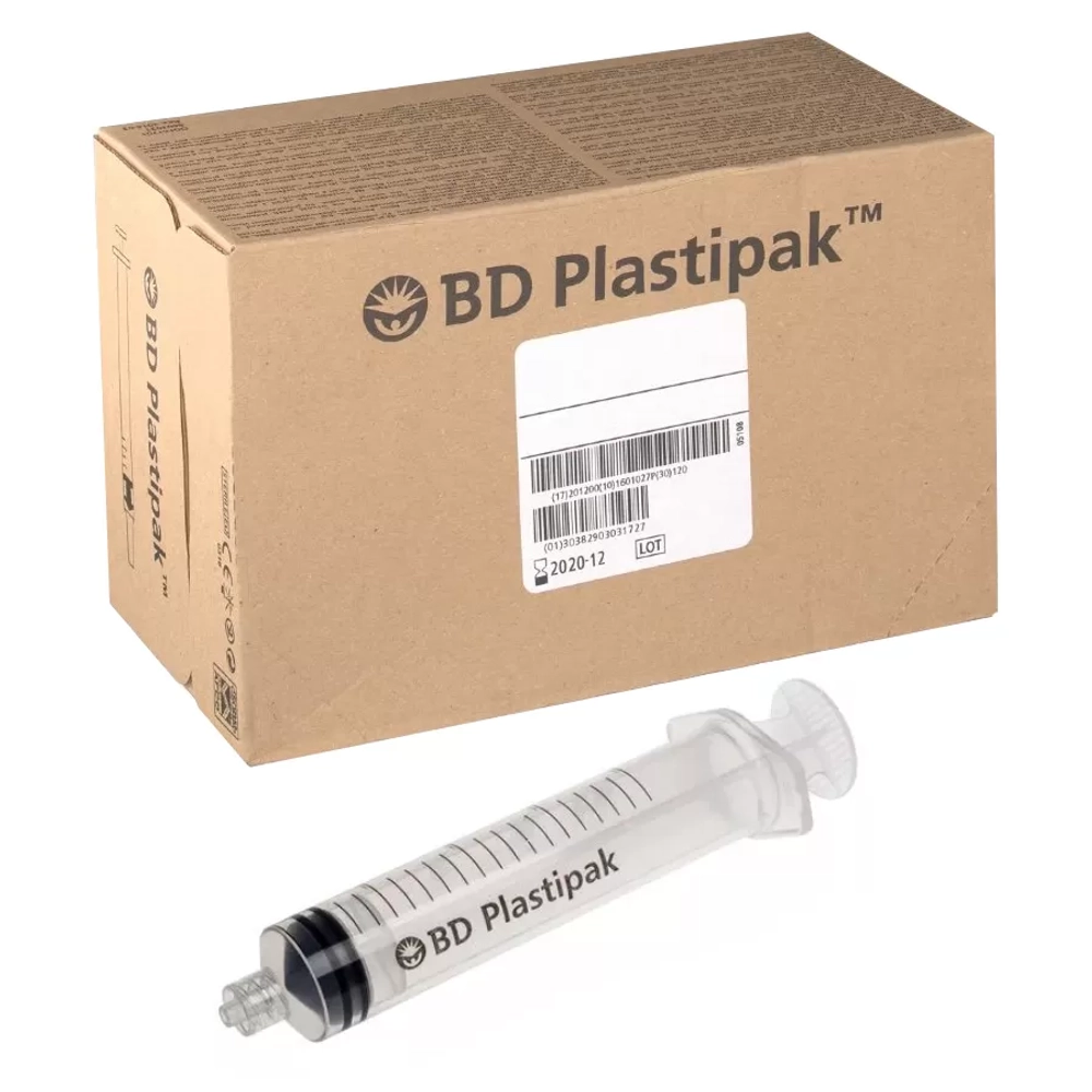 Шприц трехкомпонентный 20 мл Луер без иглы 48 шт BD Plastipak