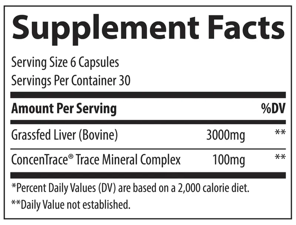 Beef Liver 180 капсул Trace Minerals Research