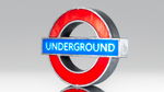 Интерьерный знак лондонского метро UNDERGROUND с подсветкой