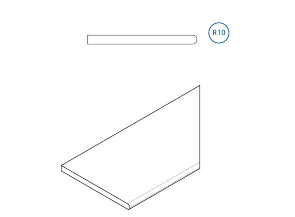 Italon Magnetique Бортик закругленный правый Dark 30x60