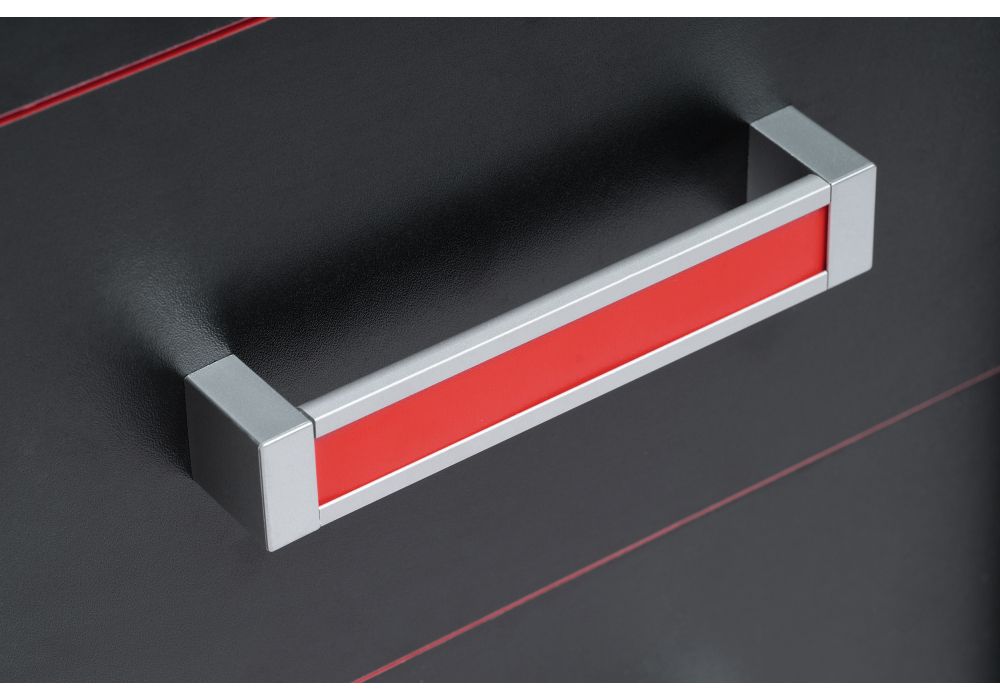 Тумба Ханна 33х55х60 черная / красная