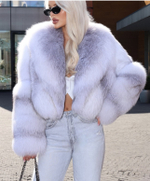 Шуба - кроп из арктической лисы 45см
