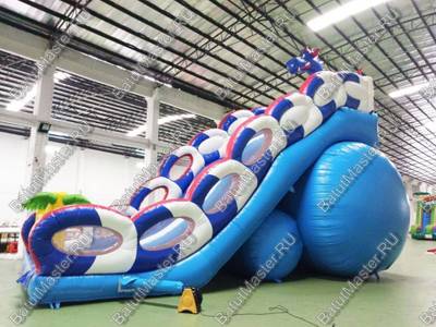 Коммерческий надувной батут-горка "Дракон" 15*7*11 м