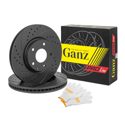 Диск тормозной GANZ передний перфорированный PRO-Line с покрытием (комплект - 2 шт) MAZDA 6 2012 / CX-5 2011 / Vent Арт.: GIJ10131S