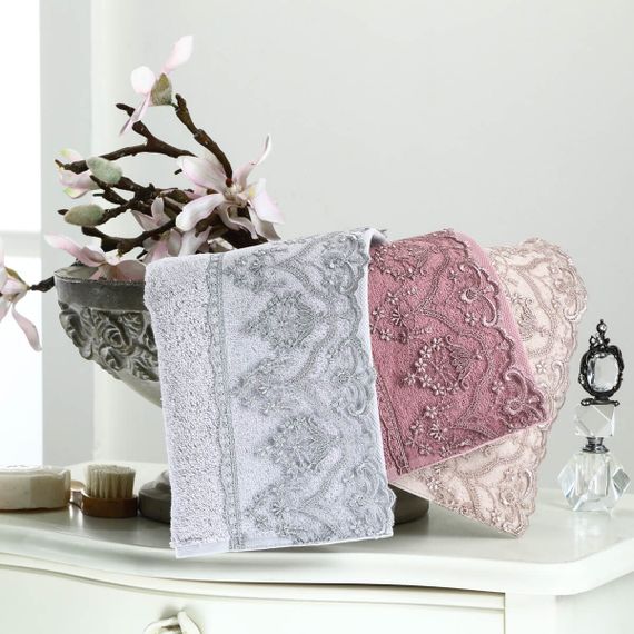 Набор салфеток LINA  3пр 30х50 фиолетовый TIVOLYO HOME Турция