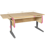 Растущая парта с задними и боковой полками Дэми СУТ 25-02-Б1 (1500×880 мм)