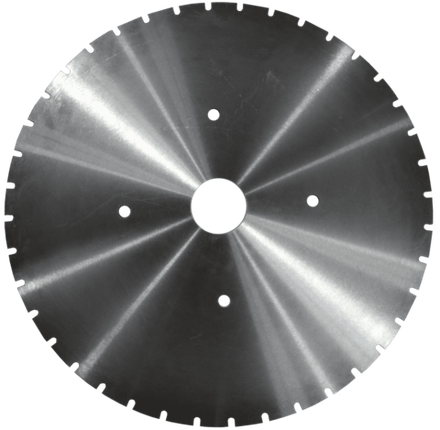 Корпус диска алмазного стальной под напайку сегментов для резки бетона. Вырез "U"