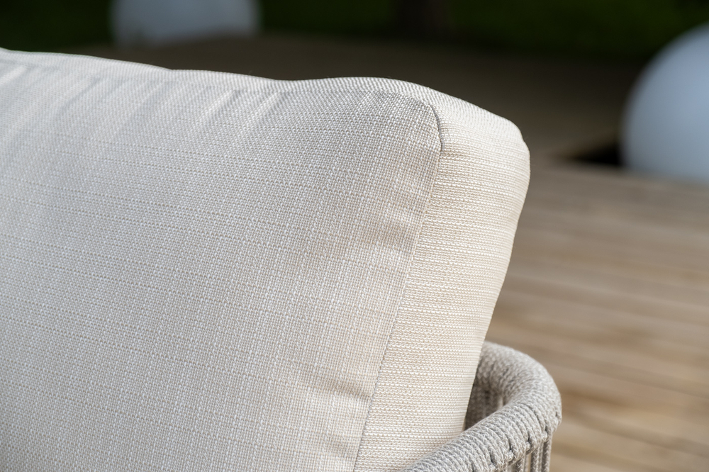 "Альбано" лаунж-зона 5-местная плетеная из роупа (веревки), каркас алюминиевый светло-серый, роуп серый меланж