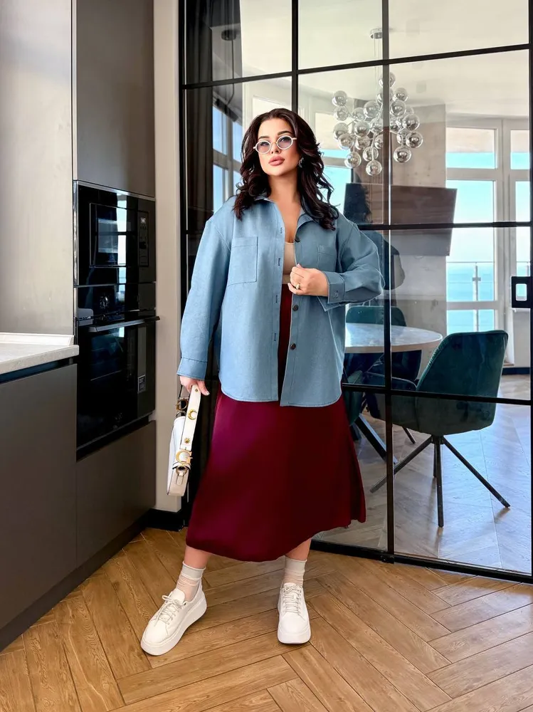 Рубашка джинсовая УК-1777 Fabrika