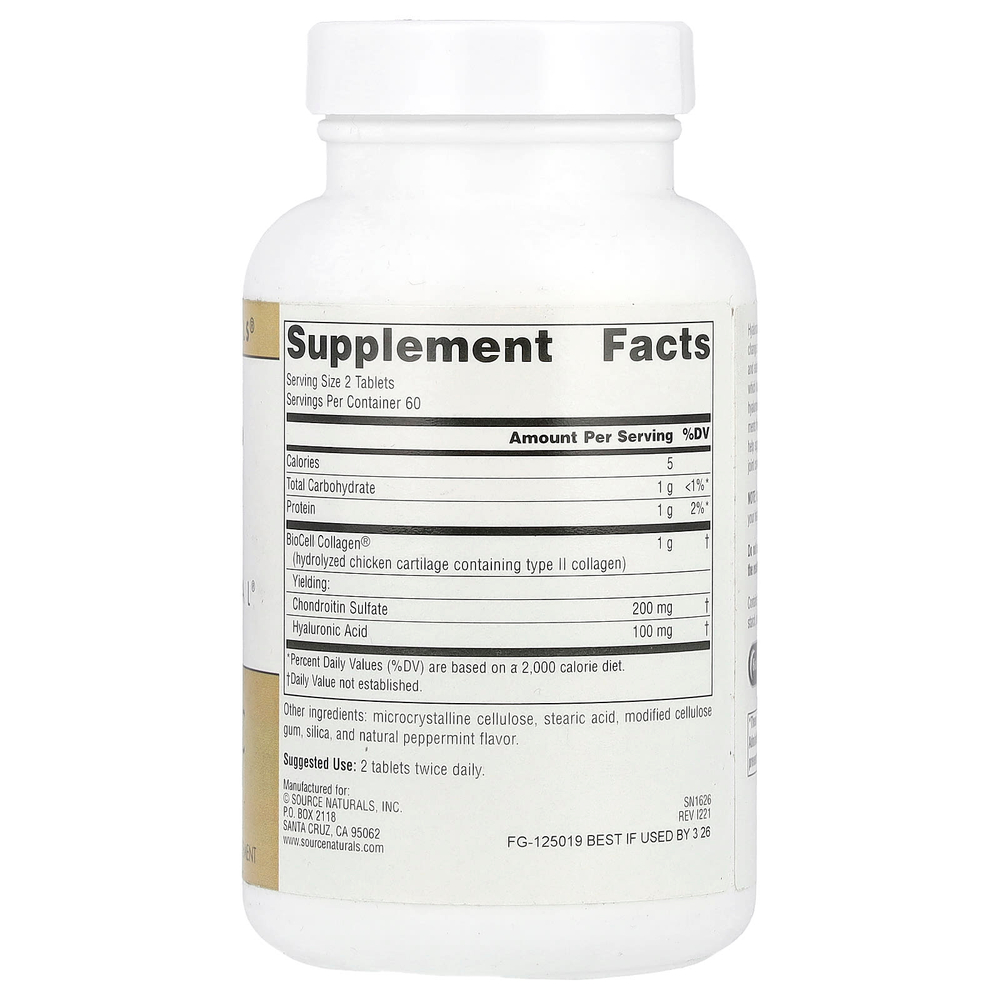 Source Naturals, Skin Eternal®, гиалуроновая кислота, 120 таблеток