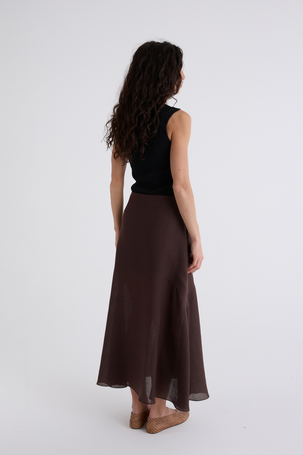 Юбка Волна из рами и тенселя