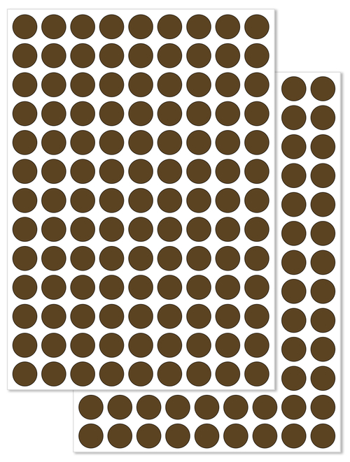 Коричневые виниловые наклейки для упаковки и маркировки Policomprint M20, 12 мм. 234 шт.