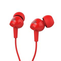 Наушники JBL C100SIU Red, внутриканальные