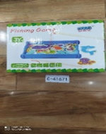 Развивающая игрушка деревянная Рыбалка маленькая с рыбкаами, коробка C-41671