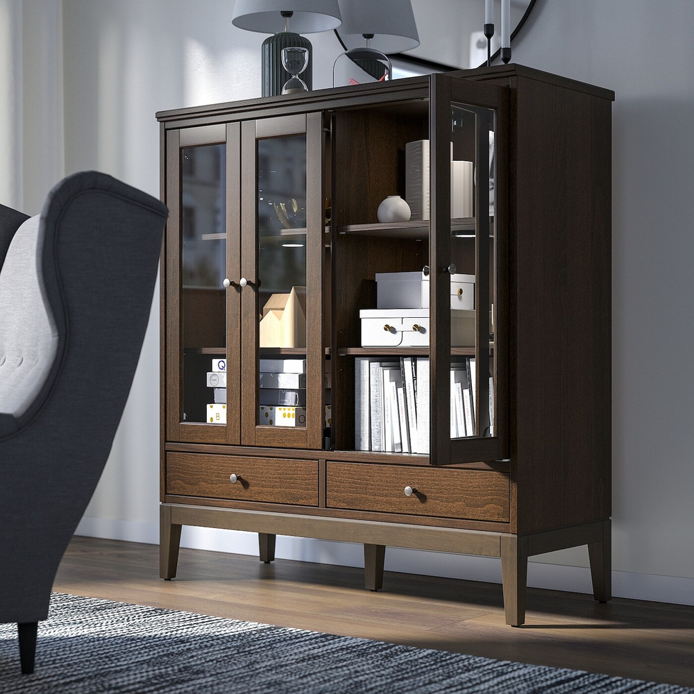 IKEA SPINNROCK  (ИКЕА СПИННРОСК)  -  Коробка с разделителями, белая, 32x25x10 см